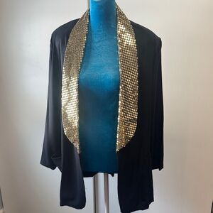 NWT Richard Kristall vintage 80’s black and sequins blazer shoulder pads Caldor
